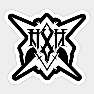 Hunter x Hunter Logo Metal Band , hunterxhunter, hunter x hunter, killua, feitan, hisoka, kurapika, leorio, pitou, sparkle, gon Sticker